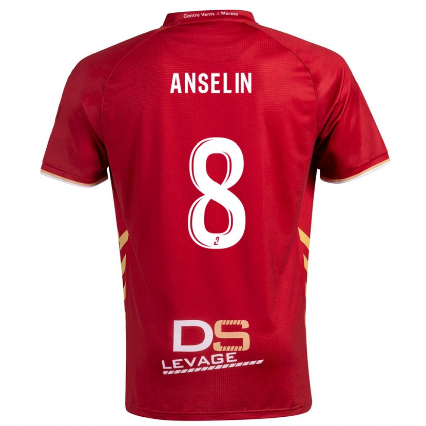 Danxen Kid Lilian Anselin #8 Burgundy Gold Away Jersey 2025/26 T-Shirt