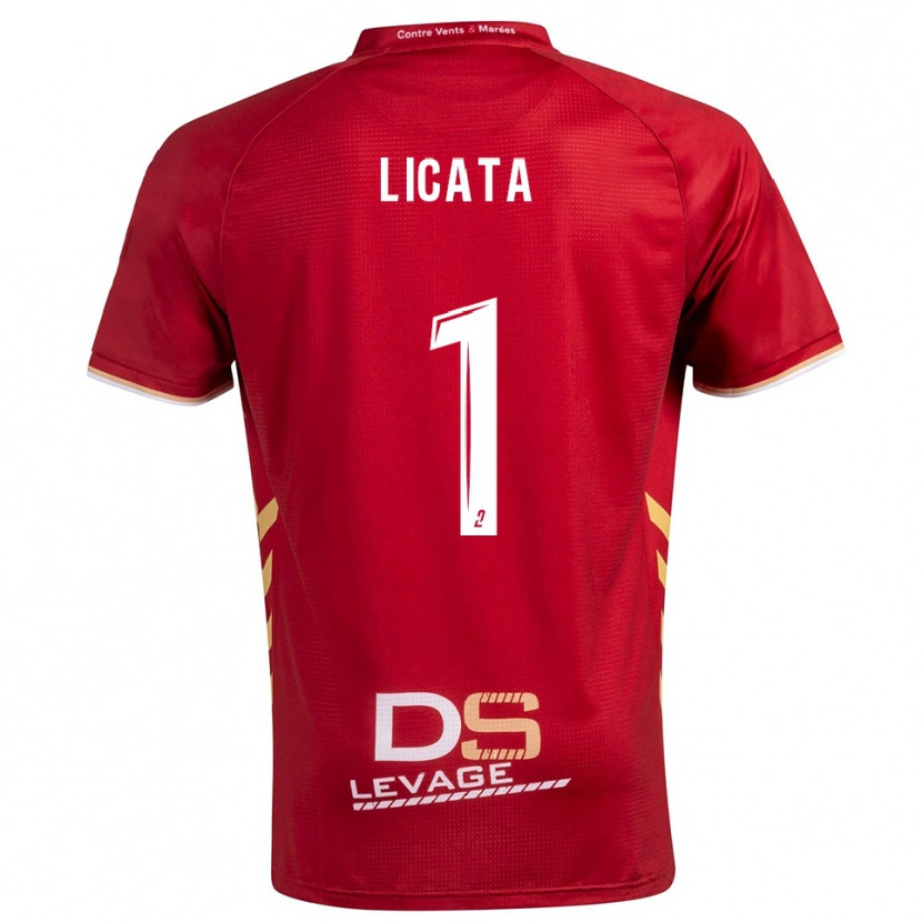 Danxen Kid Rafael Licata #1 Burgundy Gold Away Jersey 2025/26 T-Shirt