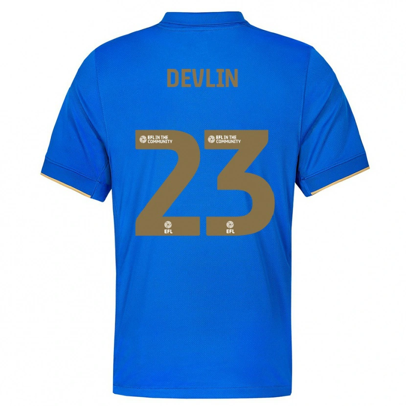 Danxen Men Charlotte Devlin #23 Blue Gold Home Jersey 2025/26 T-Shirt