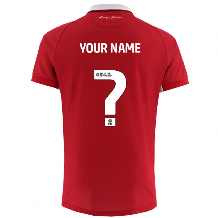 Danxen Men Your Name #0 Red White Home Jersey 2025/26 T-Shirt