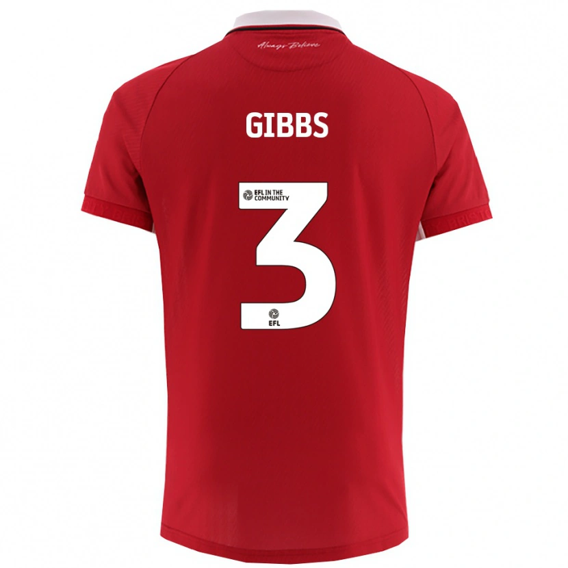 Danxen Men Tomos Gibbs #3 Red White Home Jersey 2025/26 T-Shirt