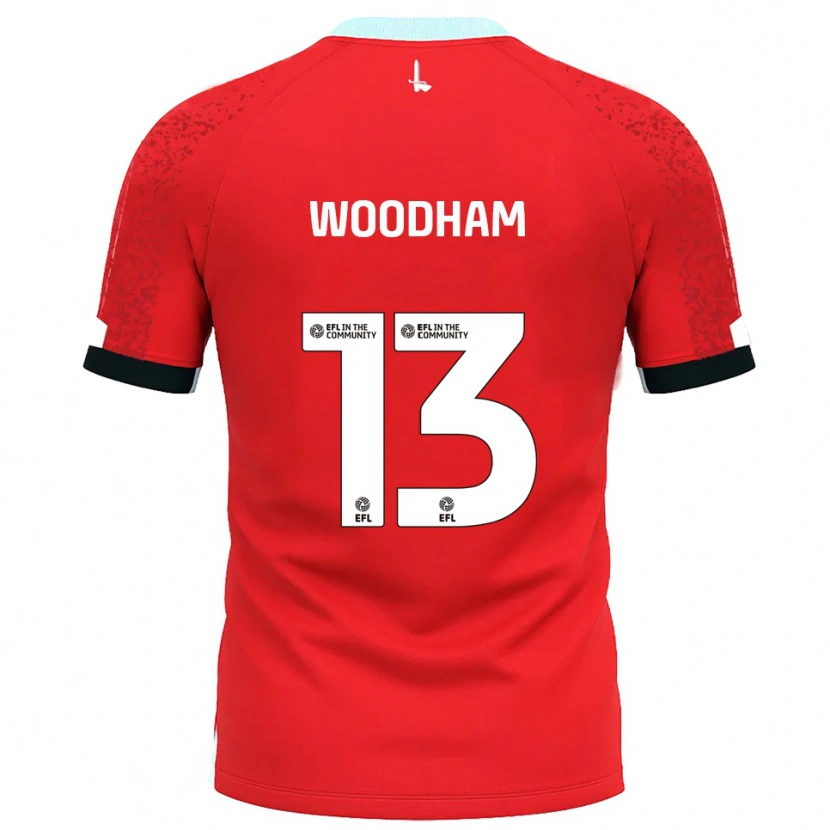Danxen Men Finley Woodham #13 Red White Home Jersey 2025/26 T-Shirt