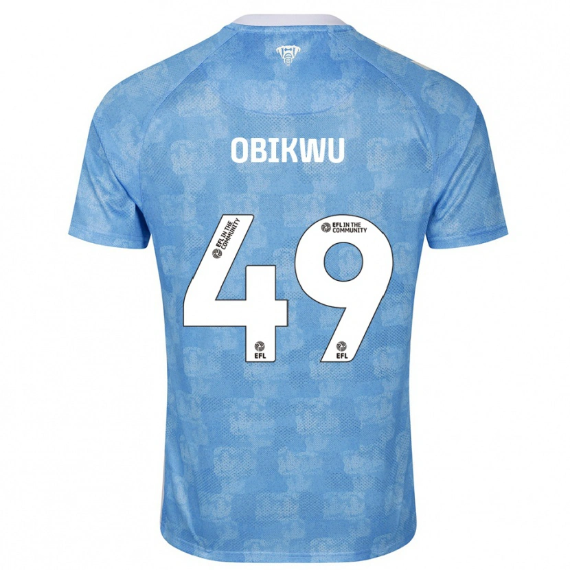 Danxen Men Justin Obikwu #49 Sky Blue White Home Jersey 2025/26 T-Shirt