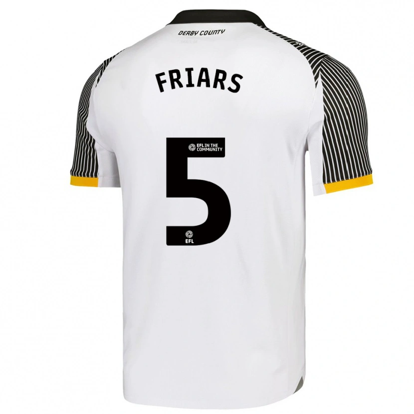 Danxen Men Alfie Friars #5 White Black Home Jersey 2025/26 T-Shirt