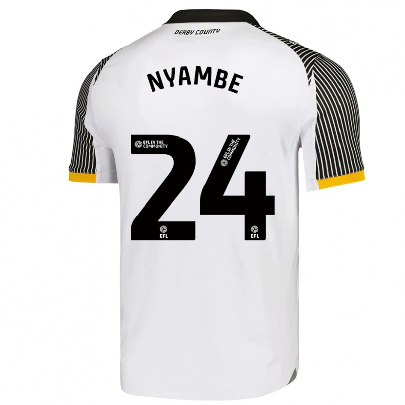 Danxen Men Ryan Nyambe #24 White Black Home Jersey 2025/26 T-Shirt