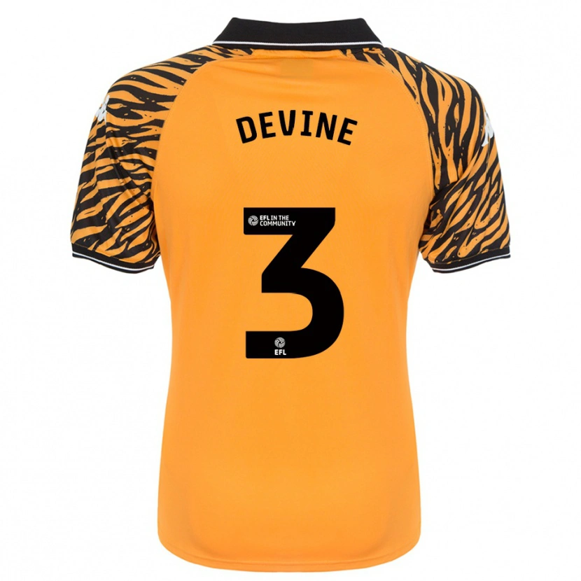 Danxen Men Ed Devine #3 Orange Black Home Jersey 2025/26 T-Shirt