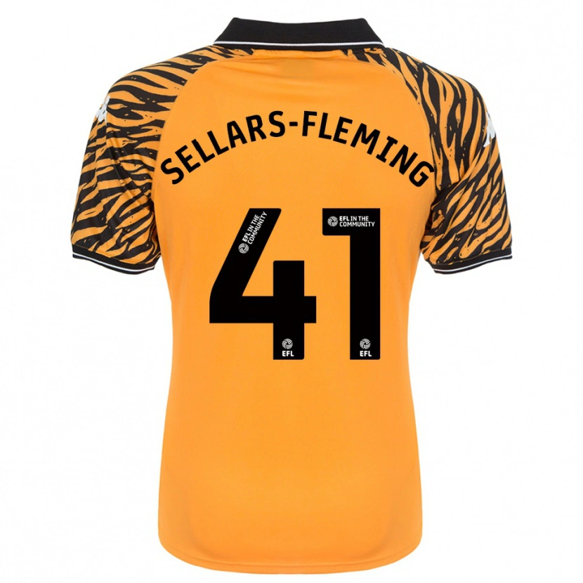 Danxen Men Tyrell Sellars-Fleming #41 Orange Black Home Jersey 2025/26 T-Shirt