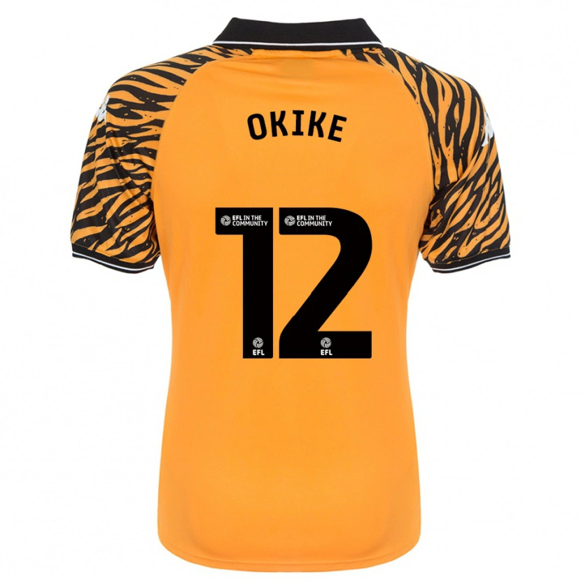 Danxen Men Calvin Okike #12 Orange Black Home Jersey 2025/26 T-Shirt