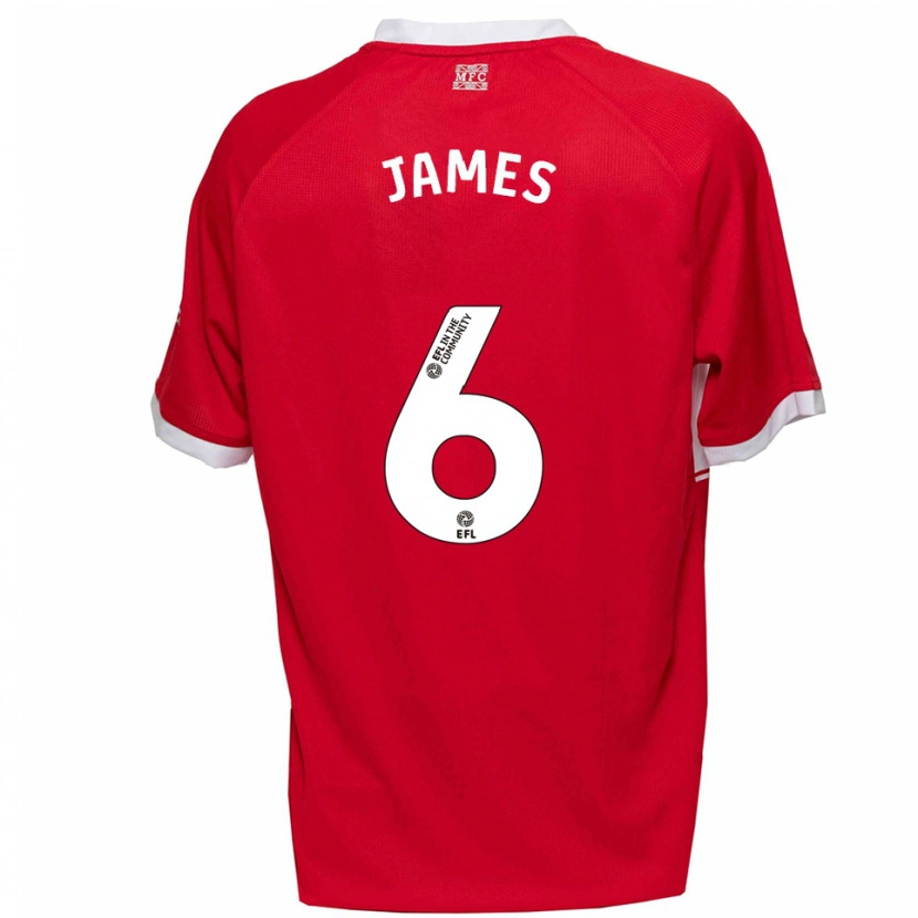 Danxen Men Daniel James #6 Red White Home Jersey 2025/26 T-Shirt