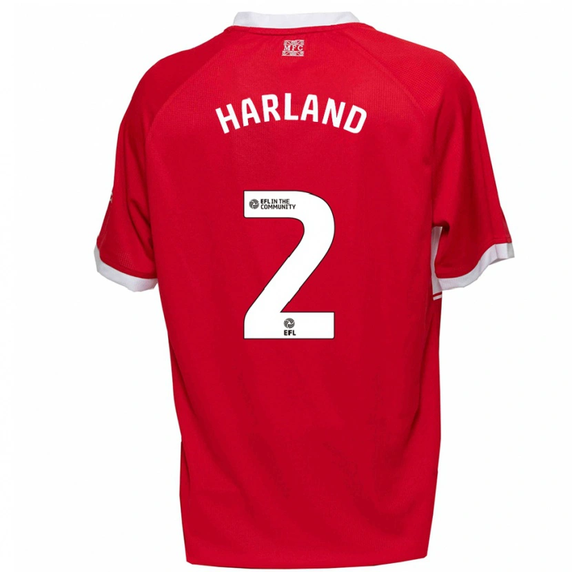 Danxen Men Jane Harland #2 Red White Home Jersey 2025/26 T-Shirt