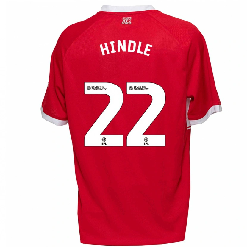 Danxen Men Rachel Hindle #22 Red White Home Jersey 2025/26 T-Shirt