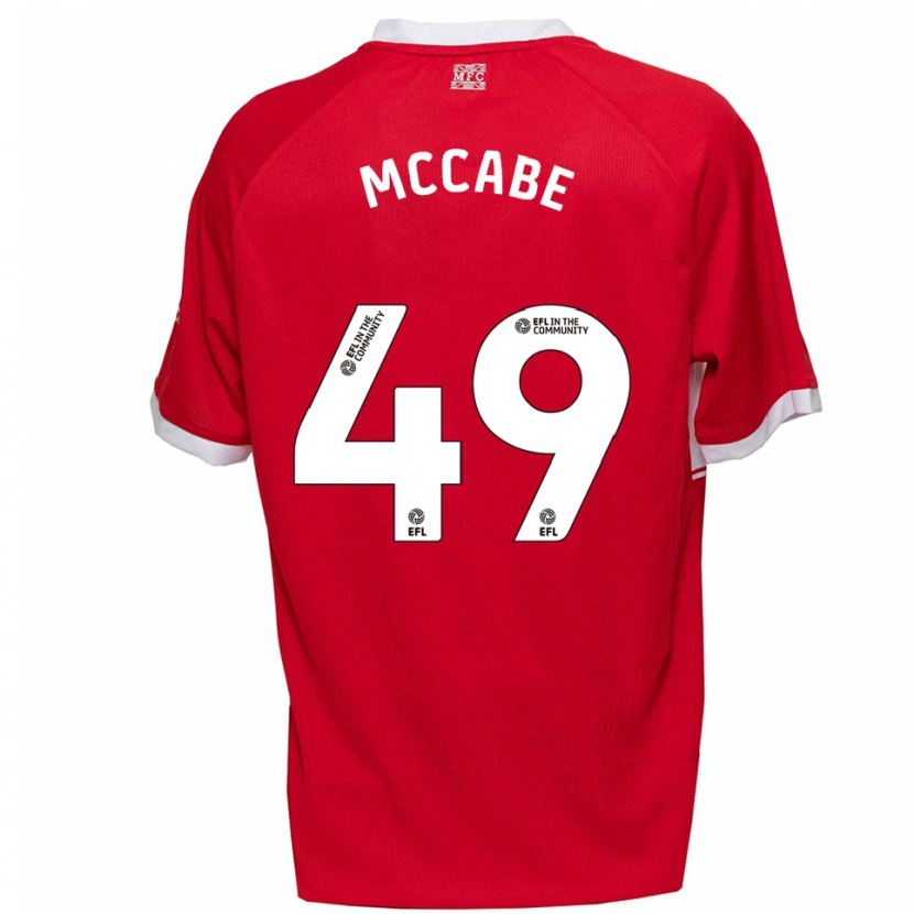 Danxen Men Law Mccabe #49 Red White Home Jersey 2025/26 T-Shirt