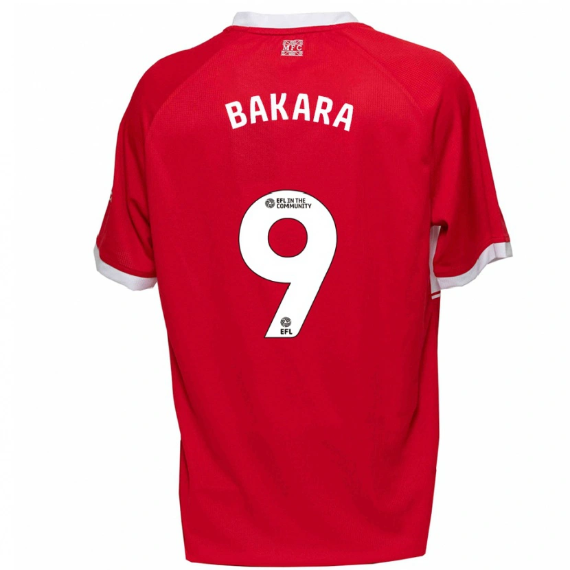 Danxen Men Hakeem Bakara #9 Red White Home Jersey 2025/26 T-Shirt