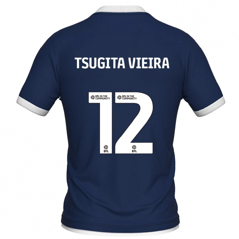 Danxen Men Sacha Tsugita Vieira #12 Navy White Home Jersey 2025/26 T-Shirt