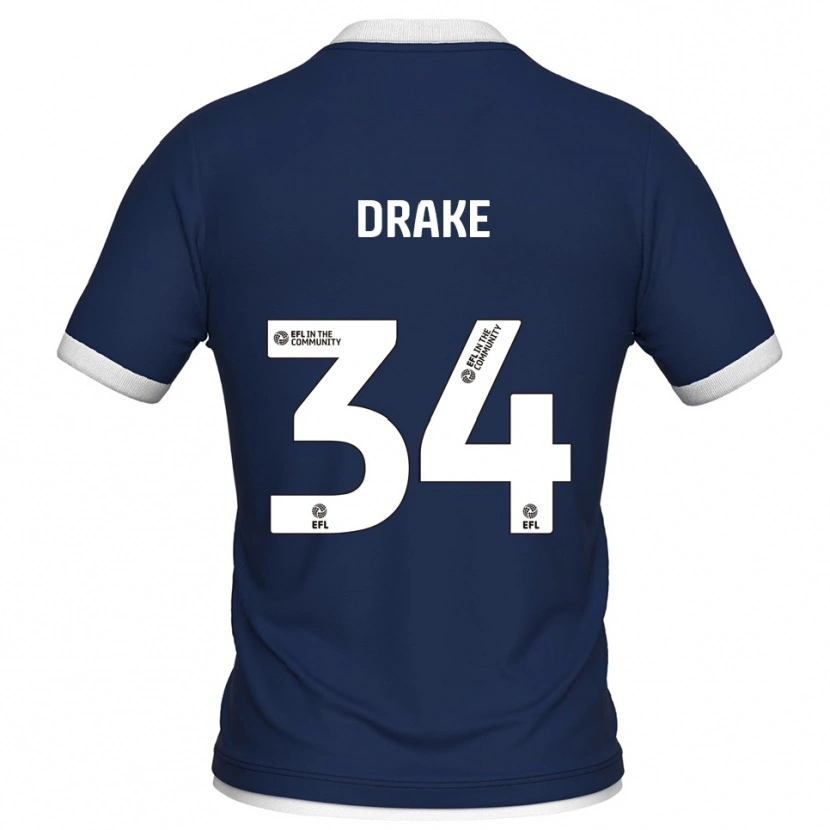 Danxen Men Ben Drake #34 Navy White Home Jersey 2025/26 T-Shirt