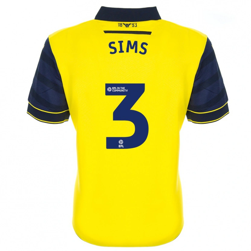 Danxen Men Gemma Sims #3 Yellow Navy Home Jersey 2025/26 T-Shirt