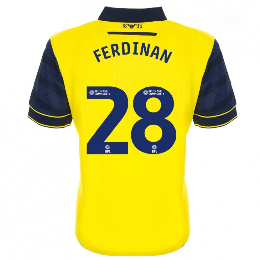 Danxen Men Marselino Ferdinan #28 Yellow Navy Home Jersey 2025/26 T-Shirt