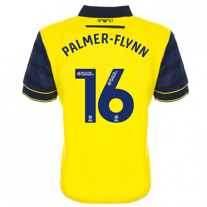 Danxen Men Callum Palmer-Flynn #16 Yellow Navy Home Jersey 2025/26 T-Shirt