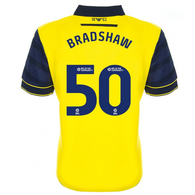 Danxen Men Tom Bradshaw #50 Yellow Navy Home Jersey 2025/26 T-Shirt