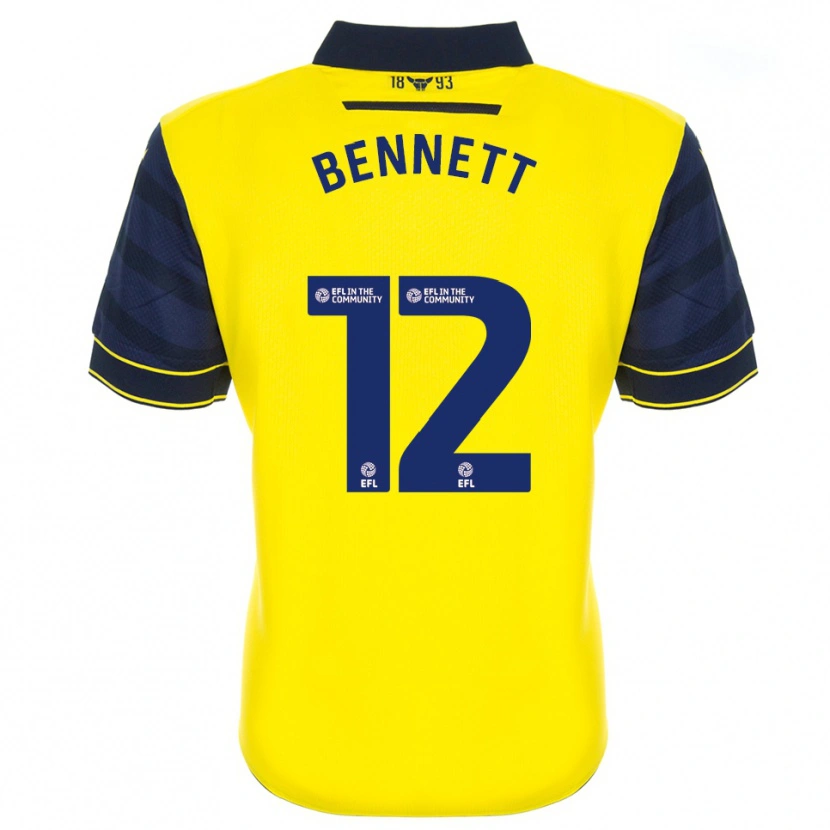 Danxen Men Joe Bennett #12 Yellow Navy Home Jersey 2025/26 T-Shirt