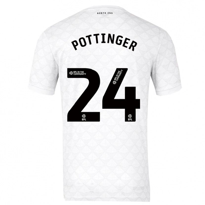 Danxen Men Kaya Pottinger #24 White Red Home Jersey 2025/26 T-Shirt