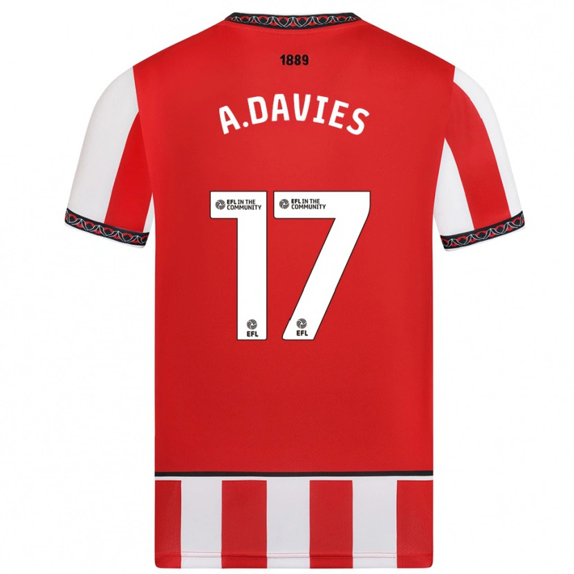 Danxen Men Adam Davies #17 Red White Home Jersey 2025/26 T-Shirt