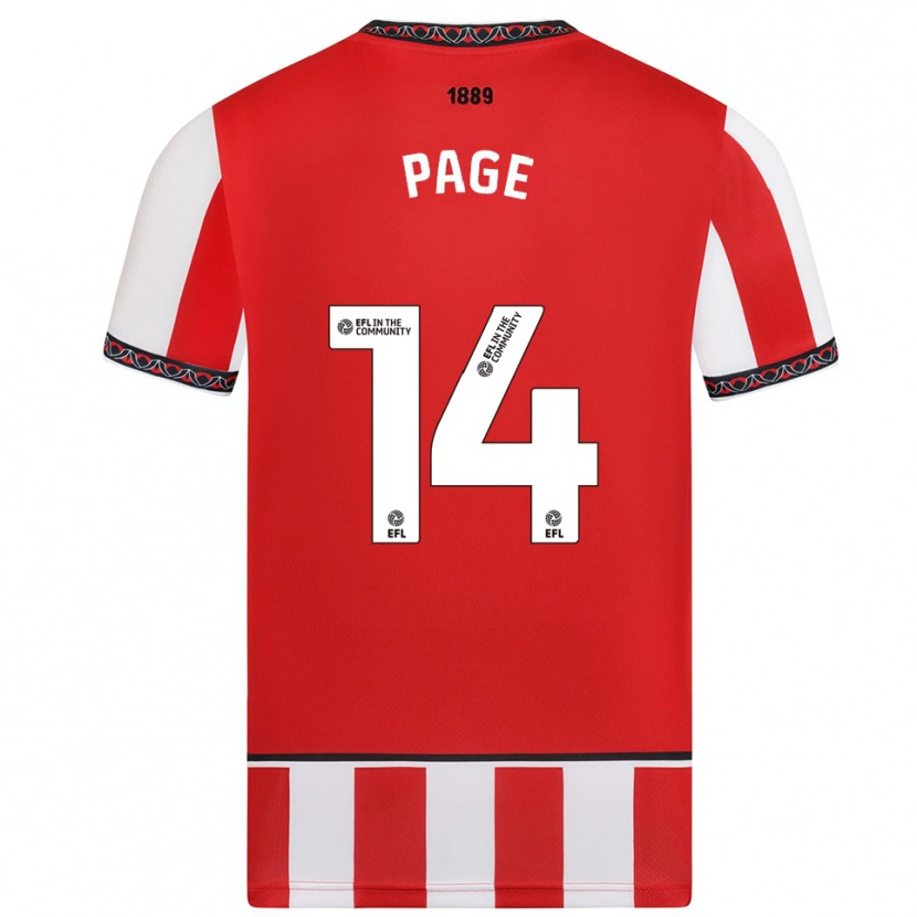 Danxen Men Olivia Jane Page #14 Red White Home Jersey 2025/26 T-Shirt