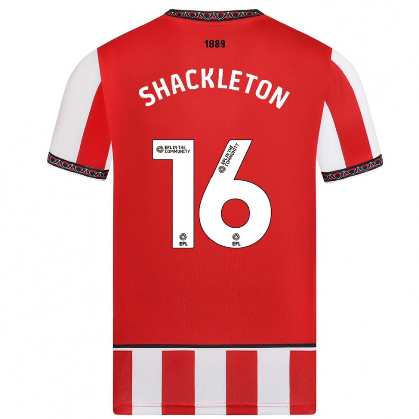 Danxen Men Jamie Shackleton #16 Red White Home Jersey 2025/26 T-Shirt