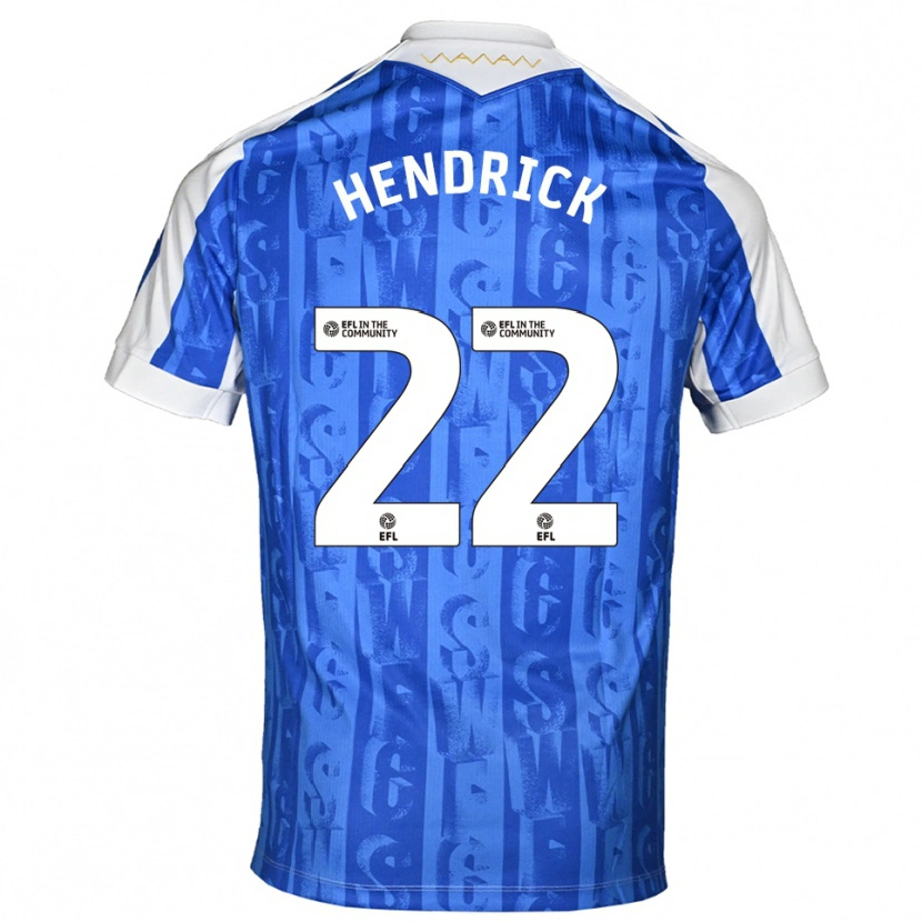 Danxen Men Jeff Hendrick #22 Blue White Home Jersey 2025/26 T-Shirt
