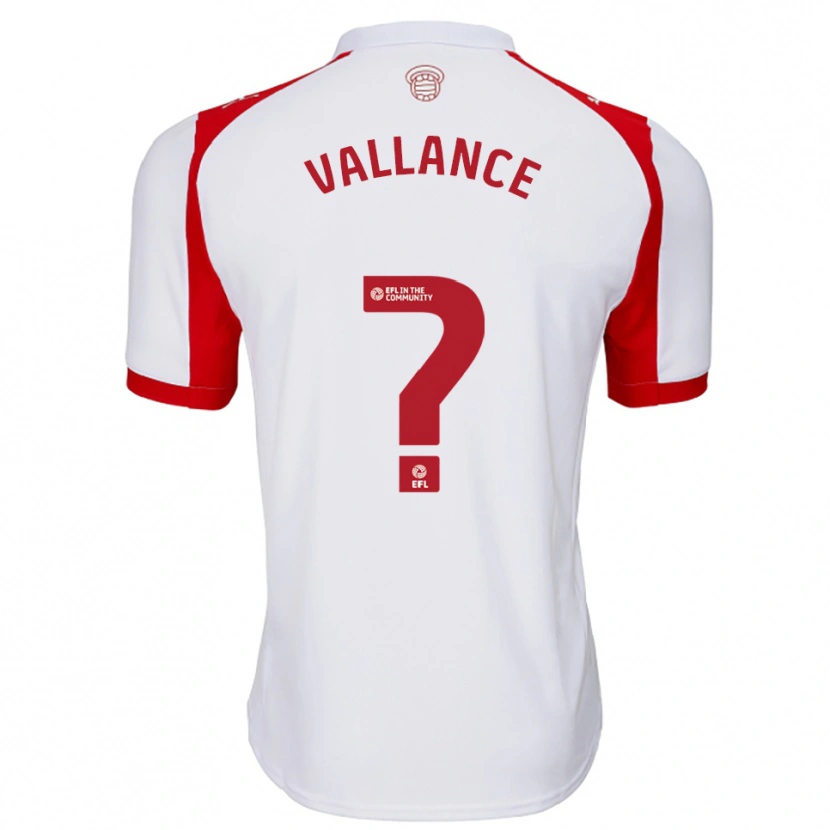 Danxen Men Jake Vallance #0 White Red Home Jersey 2025/26 T-Shirt
