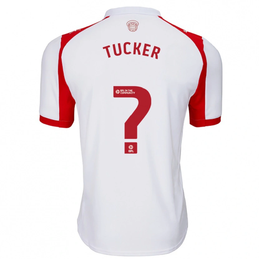 Danxen Men Ruby Tucker #0 White Red Home Jersey 2025/26 T-Shirt
