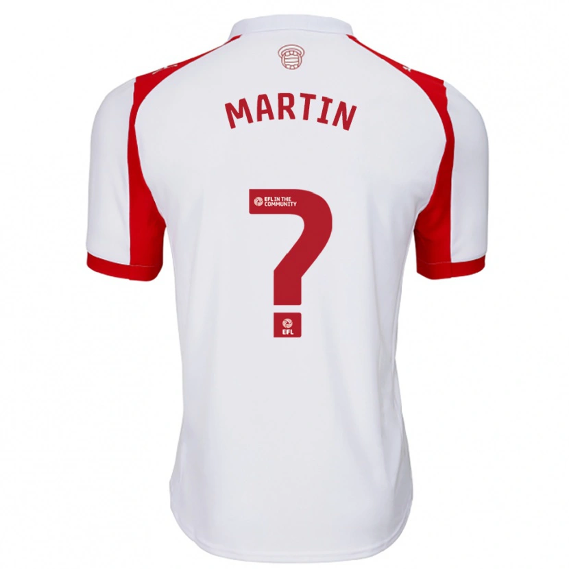 Danxen Men James Martin #0 White Red Home Jersey 2025/26 T-Shirt