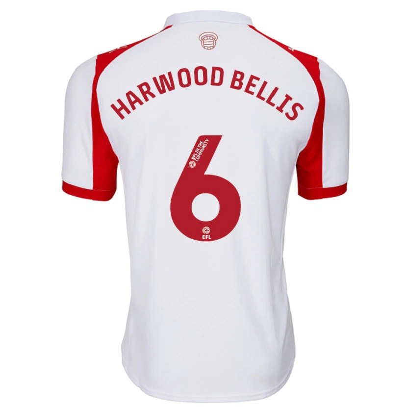 Danxen Men Taylor Harwood-Bellis #6 White Red Home Jersey 2025/26 T-Shirt