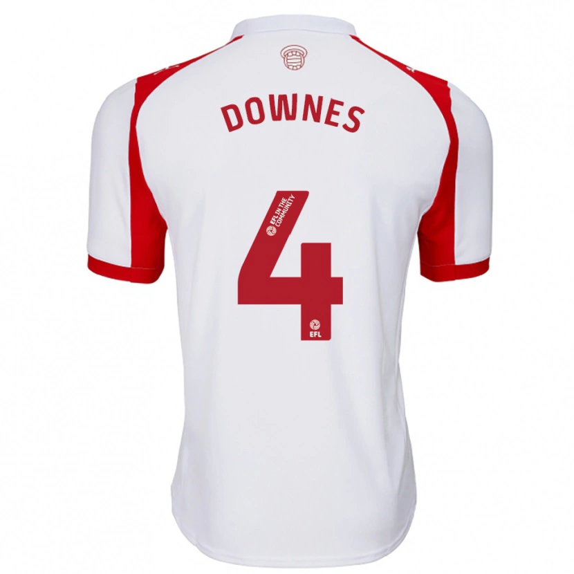 Danxen Men Flynn Downes #4 White Red Home Jersey 2025/26 T-Shirt