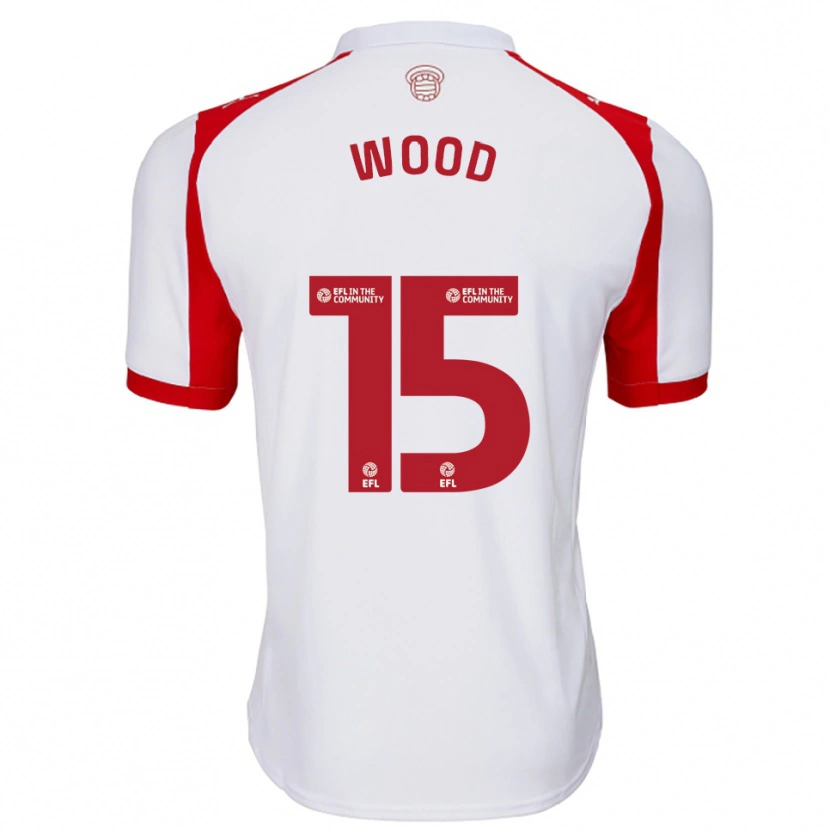 Danxen Men Nathan Wood #15 White Red Home Jersey 2025/26 T-Shirt