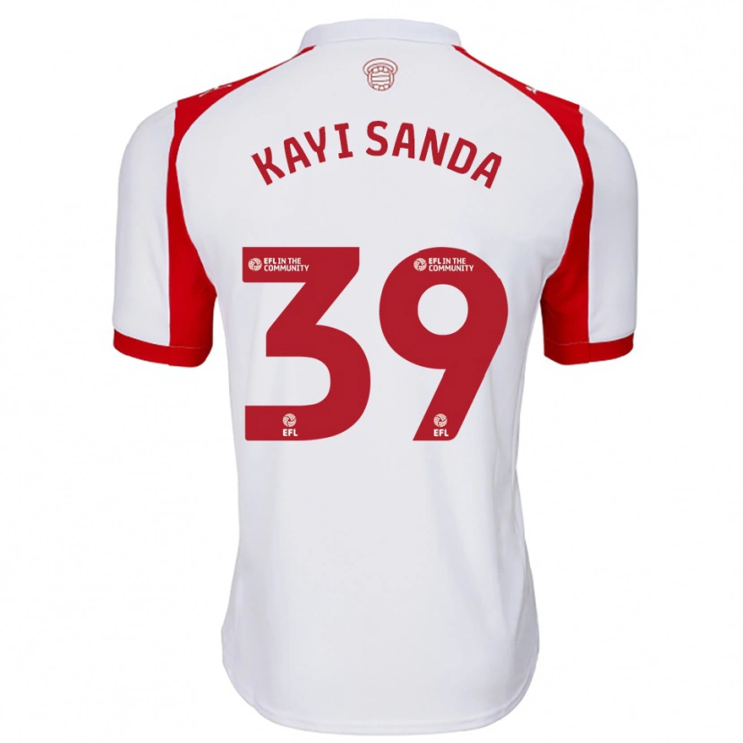 Danxen Men Joachim Kayi Sanda #39 White Red Home Jersey 2025/26 T-Shirt