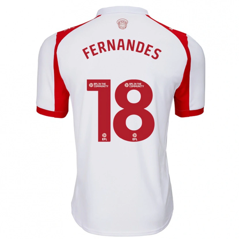 Danxen Men Mateus Fernandes #18 White Red Home Jersey 2025/26 T-Shirt