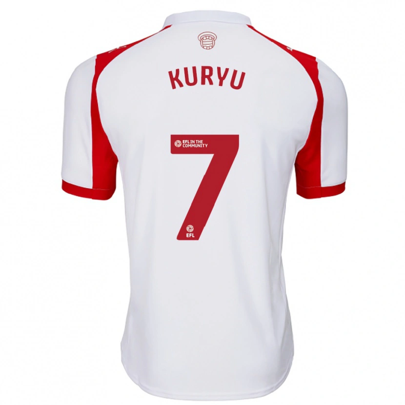 Danxen Men Kuryu Matsuki #7 White Red Home Jersey 2025/26 T-Shirt