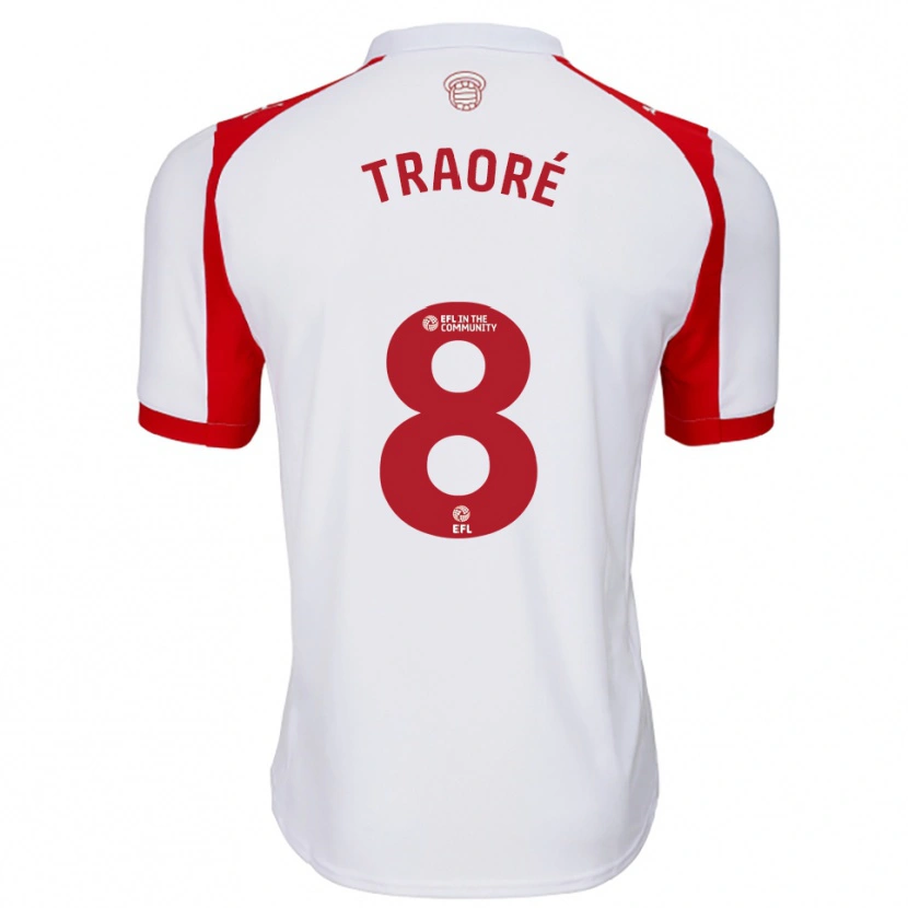Danxen Men Daouda Traoré #8 White Red Home Jersey 2025/26 T-Shirt