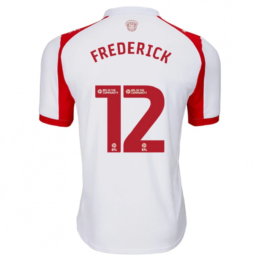 Danxen Men Cameron Frederick #12 White Red Home Jersey 2025/26 T-Shirt
