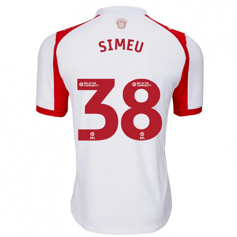 Danxen Men Dynel Simeu #38 White Red Home Jersey 2025/26 T-Shirt