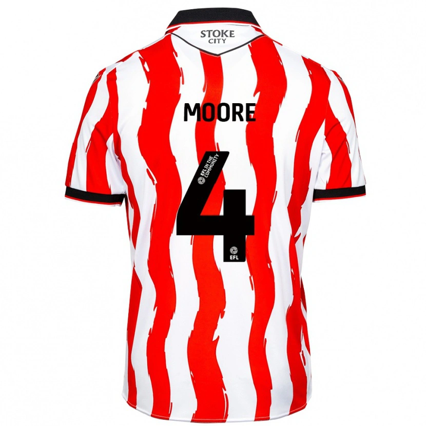 Danxen Men Sidney Moore #4 White Red Home Jersey 2025/26 T-Shirt