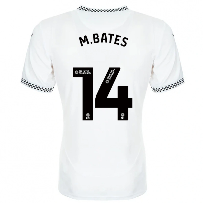 Danxen Men Mitchell Bates #14 White Orange Home Jersey 2025/26 T-Shirt