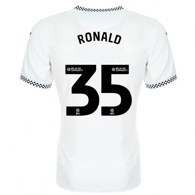Danxen Men Ronald #35 White Orange Home Jersey 2025/26 T-Shirt