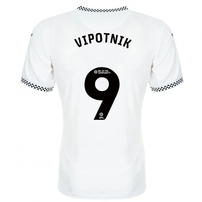 Danxen Men Zan Vipotnik #9 White Orange Home Jersey 2025/26 T-Shirt