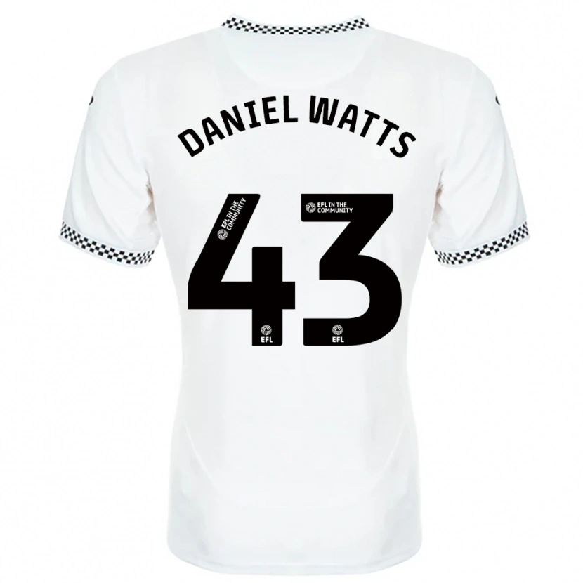 Danxen Men Daniel Watts #43 White Orange Home Jersey 2025/26 T-Shirt