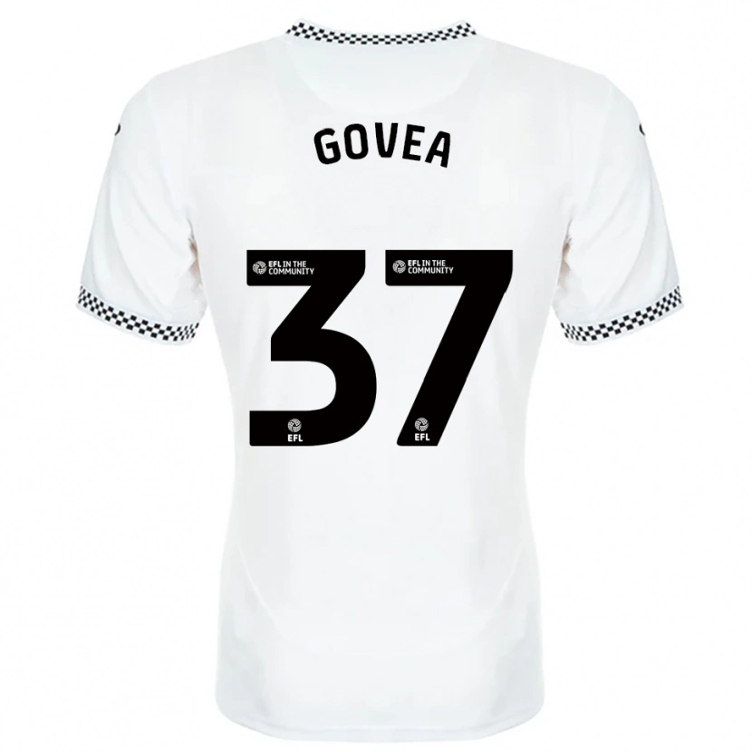 Danxen Men Aimar Govea #37 White Orange Home Jersey 2025/26 T-Shirt