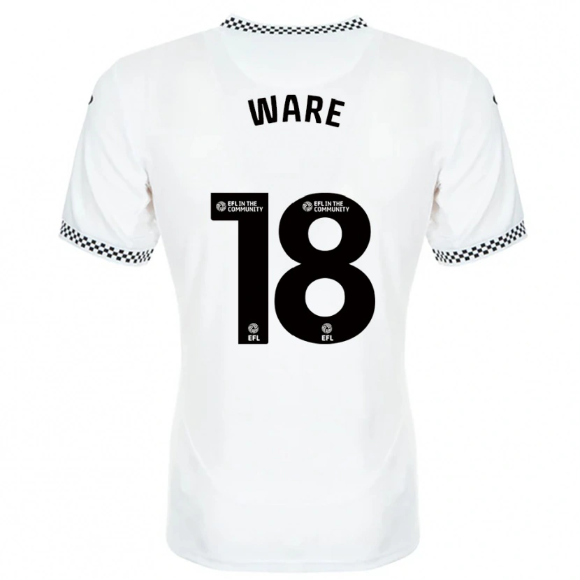 Danxen Men Phoebe Ware #18 White Orange Home Jersey 2025/26 T-Shirt