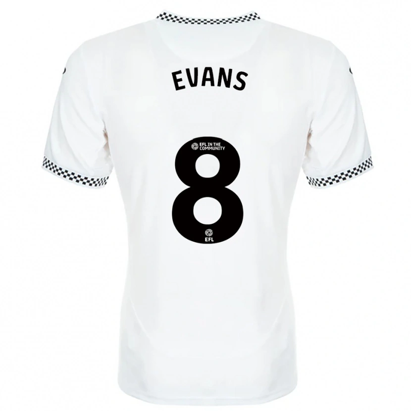 Danxen Men Bobo Evans #8 White Orange Home Jersey 2025/26 T-Shirt