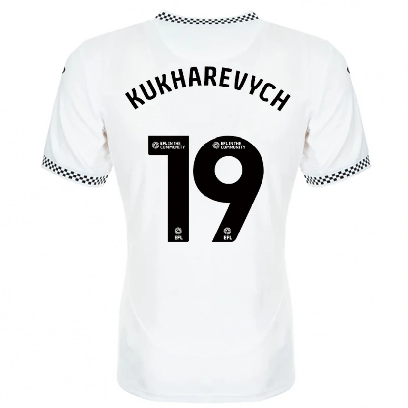 Danxen Men Mykola Kukharevych #19 White Orange Home Jersey 2025/26 T-Shirt